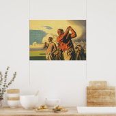 Golfen in Schotland,  Golf Poster (Keuken)