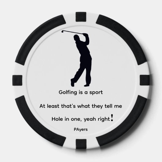Golfen is een sport poker chips (Voorkant)