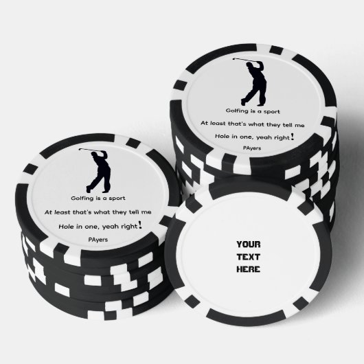 Golfen is een sport poker chips (Opstapeling)