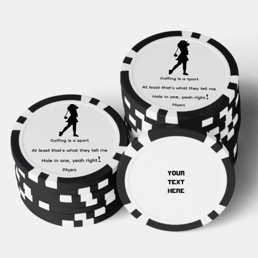 Golfen is een sport poker chips (Opstapeling)