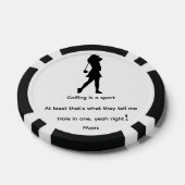 Golfen is een sport poker chips (Enkel)