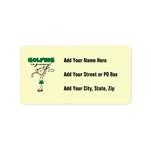 Golfen is Groovy Etiket (Voorkant)