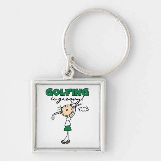 Golfen is Groovy Sleutelhanger (Voorkant)