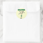 Golfen is Groovy Tshirts en geschenken Ronde Sticker (Tas)