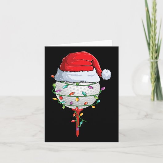 Golfen Kerst Pyjama Leuke vakantie Golf Ball San Kaart (Voorkant)