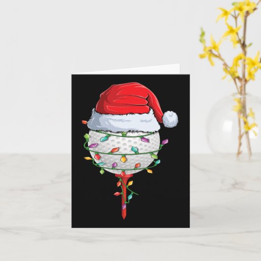 Golfen Kerst Pyjama Leuke vakantie Golf Ball San Kaart (Gele Bloem)