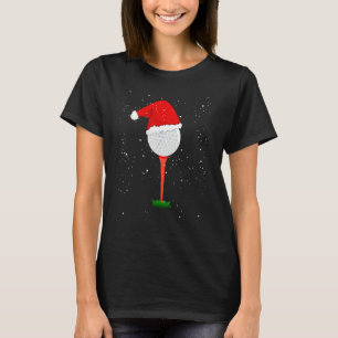 Golfen Kerst Vakantie Golfbal Prettig Kerstmis T-shirt