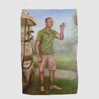 Golfen man freak out Golf Handdoek