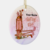 Golfen Meisje Golf Keramisch Ornament (Rechts)