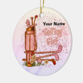 Golfen Meisje Golf Keramisch Ornament (Links)