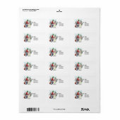 Golfen met Koe bij Kerstboom Santa Hat Etiket (Full Sheet)