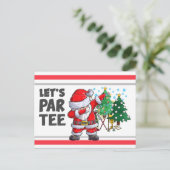 Golfen met Sinterklaas Let's Par T-shirt Party Briefkaart (Staand voorkant)