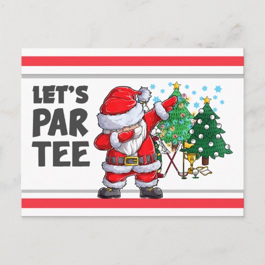 Golfen met Sinterklaas Let's Par T-shirt Party Briefkaart (Voorkant)