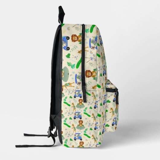 Golfen Oerwoud Dieren Baby Patroon Custom Bedrukte Rugzak (Links)