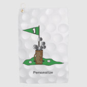 Golfen op het groen | personaliseren | Golf Golfhanddoek (Voorkant)