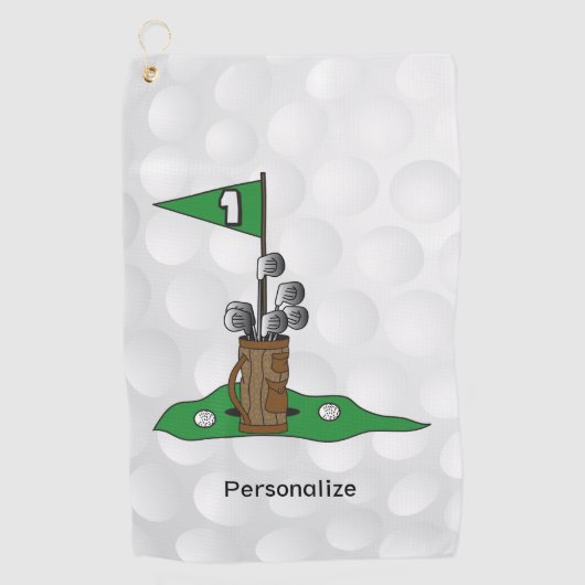 Golfen op het groen | personaliseren | Golf Golfhanddoek (Voorkant)