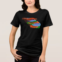 Golfen op plaatzwammen Tri-Blend shirt