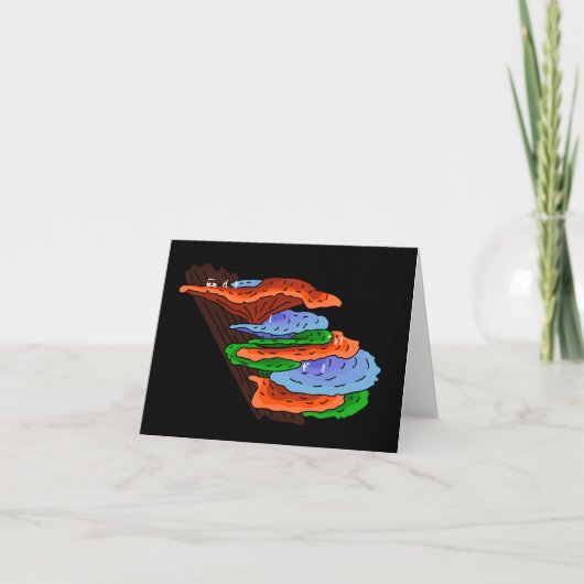 Golfen op plank Paddestoelen Kaart (Voorkant)