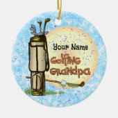 Golfen Opa golf Keramisch Ornament (Voorkant)