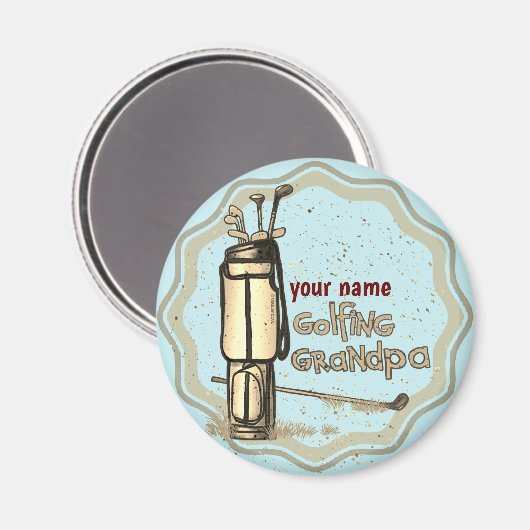 Golfen Opa magneet (Voorkant / Achterkant)