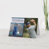 Golfen Pap | Golfer foto Happy Vaderdag Kaart (Voorkant)
