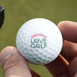 Golfen Pap Naam Monogrammed Liefde Golf Ballen