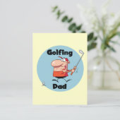 Golfen papa Tshirts en geschenken Briefkaart (Staand voorkant)