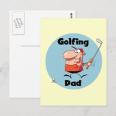 Golfen papa Tshirts en geschenken Briefkaart (Voorkant / Achterkant)