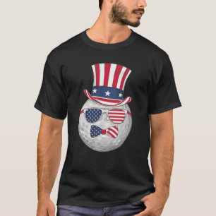 Golfen Patriotieke Golfliefhebber 4 juli Mannen Vr T-shirt