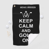 Golfen Quote Houd kalm en golf op aangepaste golfe Golfhanddoek (Insitu)