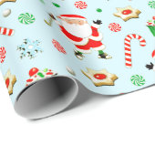 Golfen Santa Cadeaupapier (Rol Hoek)