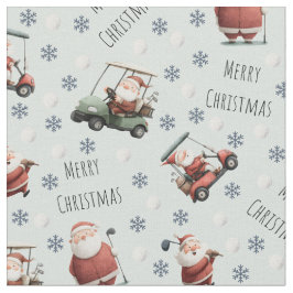 Golfen Santa op Bleke Groen Stof