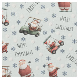 Golfen Santa op Bleke Groen Stof