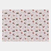 Golfen Santa op Bord Roze Inpakpapier Vel (Voorkant)