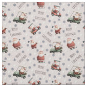 Golfen Santa op Bord Roze Stof (Swatch)