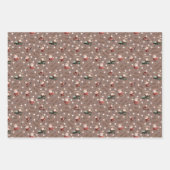 Golfen Santa op Chestnut Brown Inpakpapier Vel (Voorkant 2)