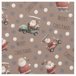 Golfen Santa op Chestnut Brown Stof
