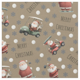 Golfen Santa op Hardwood Brown Stof