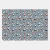 Golfen Santa op Light Slate Grey Inpakpapier Vel (Voorkant)