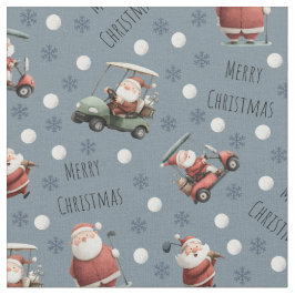 Golfen Santa op Light Slate Grey Stof
