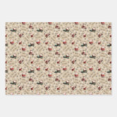 Golfen Santa op Light Tan Inpakpapier Vel (Voorkant 2)