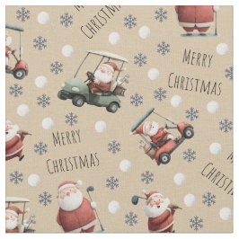 Golfen Santa op Light Tan Stof
