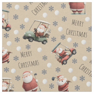 Golfen Santa op Light Tan Stof