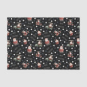 Golfen Santa op zwart Tissuepapier (Voorkant)