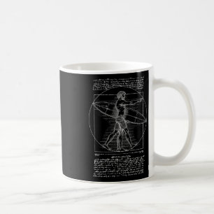 Golfen Surfer Vintage Vitruvian Man Leonardo Da V Koffiemok
