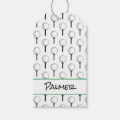 Golfen T-shirt Golfbal NAAM Sportplezier Cadeaulabel (Voorkant)