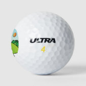 Golfen Tricolor Corgi Cartoon Golfballen (Logo)