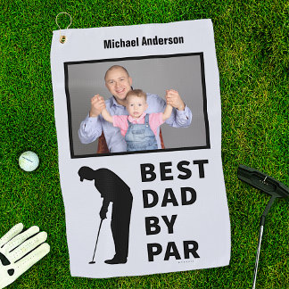 Golfen vader grappige beste vader door par foto Cu Golfhanddoek