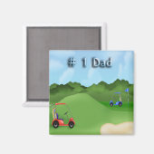 Golfen Vaderdag Magnet (Voorkant / Achterkant)