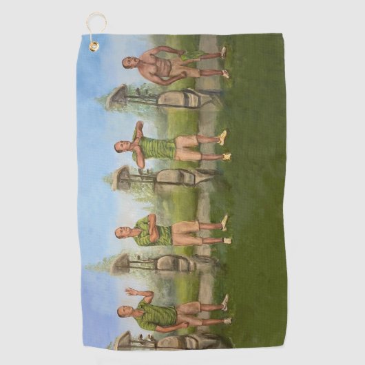 Golfen vent flipt. Golfhanddoek (Voorkant)